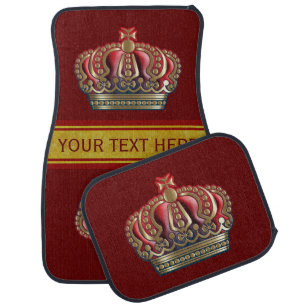 Royal Cross Crown - Gold Blue Red Car Floor Mat