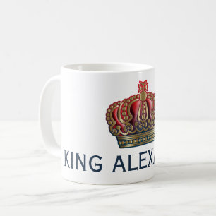 Royal Cross Crown - Gold Blue Red Coffee Mug
