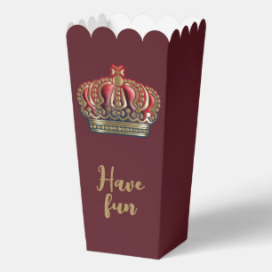 Royal Cross Crown - Gold Blue Red Favor Boxes