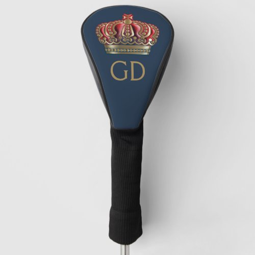 Royal Cross Crown _ Gold Blue Red Golf Head Cover