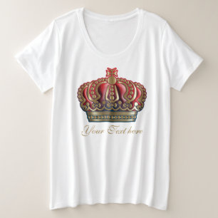 Royal Cross Crown - Gold Blue Red Plus Size T-Shirt