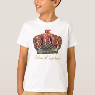 Royal Cross Crown - Gold Blue Red T-Shirt