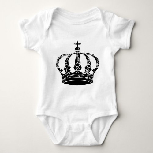 Royal Crown 02 _ Black Baby Bodysuit