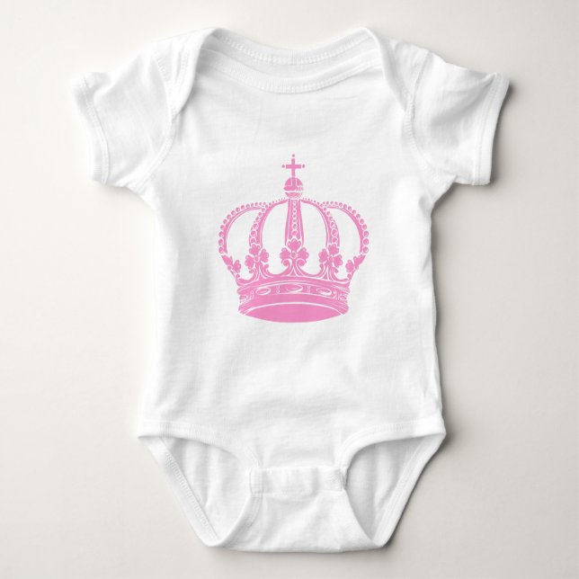 Royal Crown 02 - Pink Baby Bodysuit (Front)
