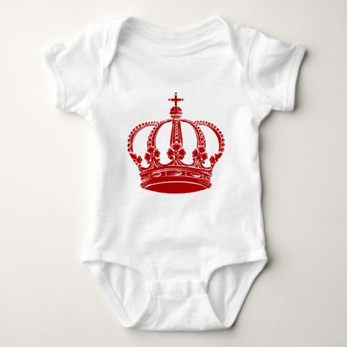 Royal Crown 02 _ Ruby Red Baby Bodysuit