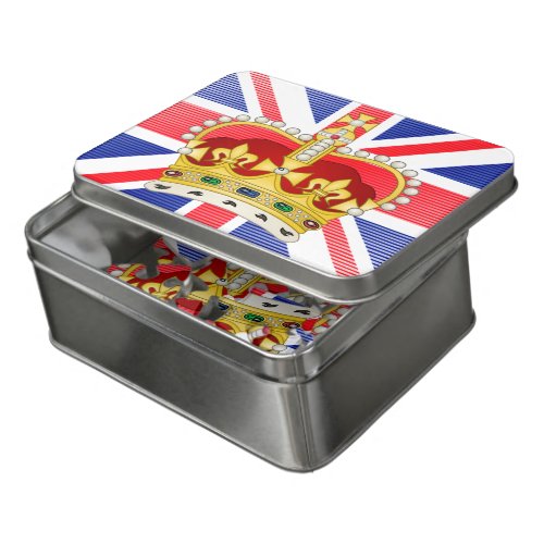 Royal Crown and United Kingdom Flag Jigsaw Puzzle