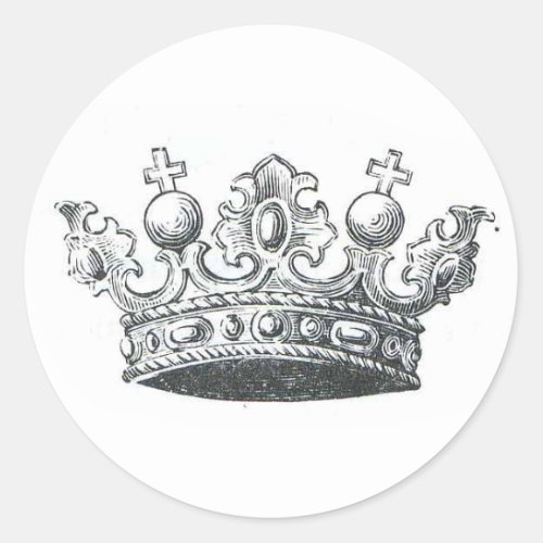 Royal Crown Classic Round Sticker