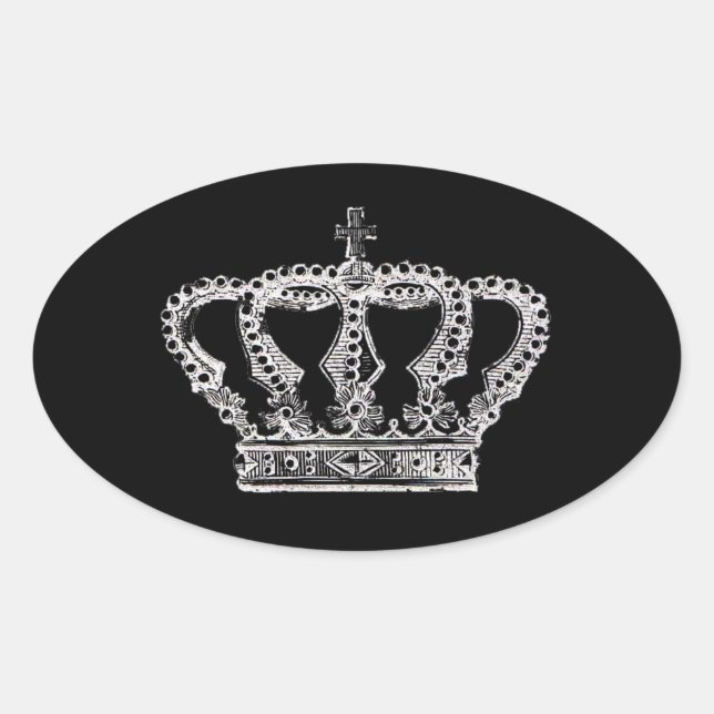 Royal Crown [Dark] Oval Sticker (Front)