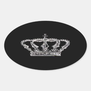 Royal Crown [Dark] Oval Sticker