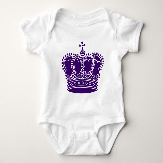 Royal Crown - Deep Purple Baby Bodysuit (Front)