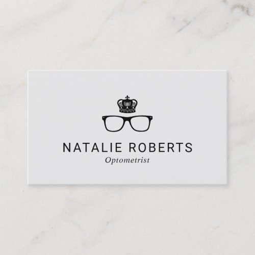 Royal Crown Eyewear Eye Glasses Optometrist  Business Card