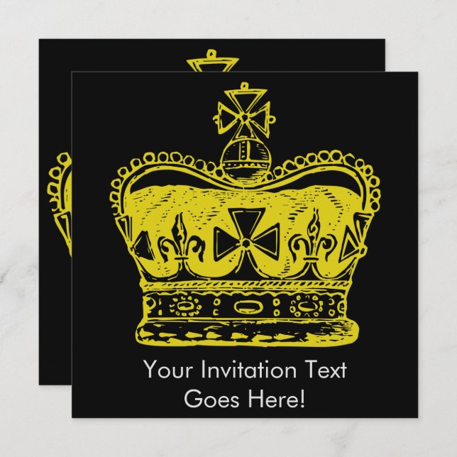 Royal Crown Graphic Invitation (Front/Back)
