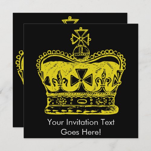 Royal Crown Graphic Invitation