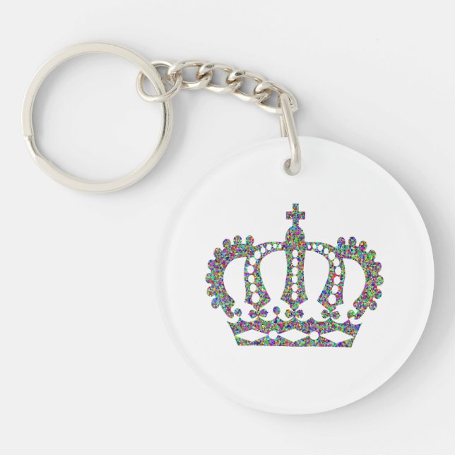 Royal Crown in patterns  Keychain (Front)