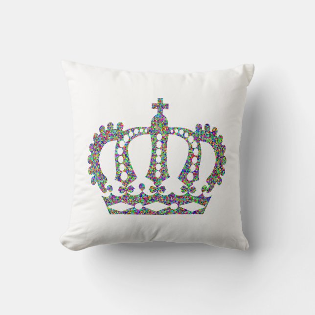 Royal Crown in patterns  Throw Pillow (Front)