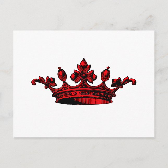 Royal Crown in red Prince, Princess, King, Queen c Postcard (Front)