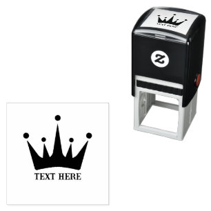 Royal Crown Logo Ink Premium Black Invitations  Self-inking Stamp