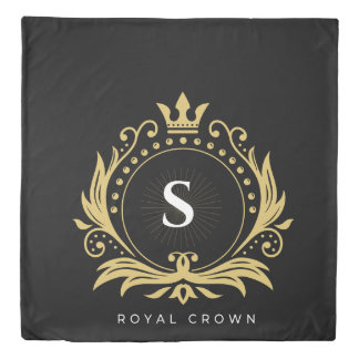 Royal Crown Monogram Duvet Cover 