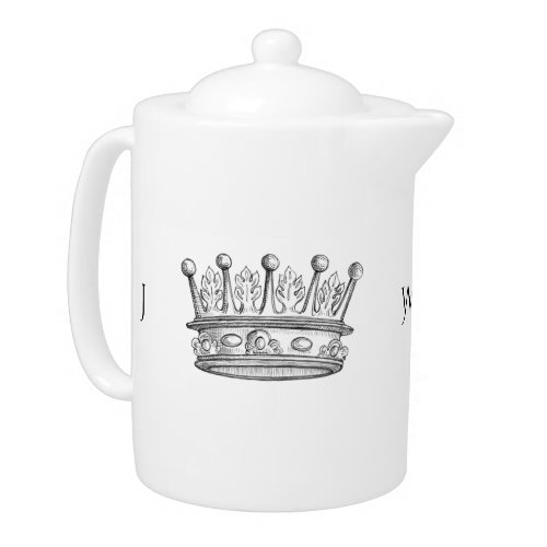 Royal Crown Monogram Teapot