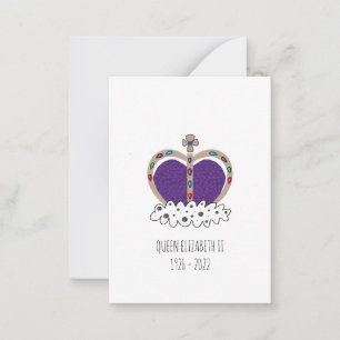 Royal Crown Queen Elizabeth II Note Card