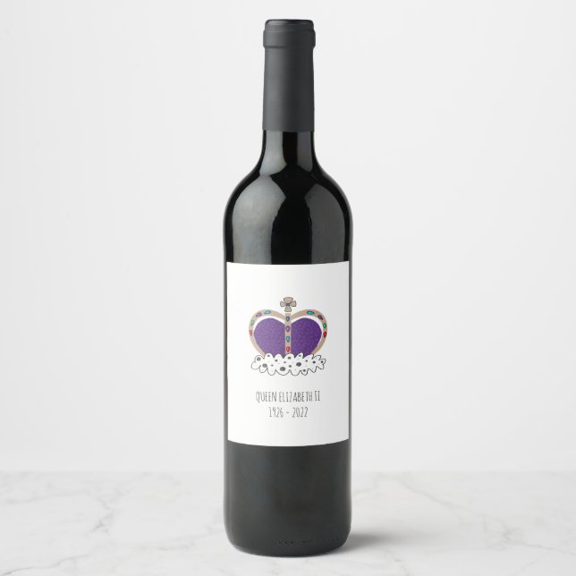 Royal Crown Queen Elizabeth II Wine Label (Front)