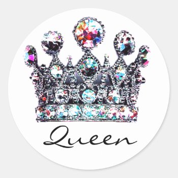 Royal Crown Queen Stickers by LadyDenise at Zazzle