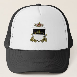 Royal Crown Shield Bold Streetwear Luxury Gold Trucker Hat