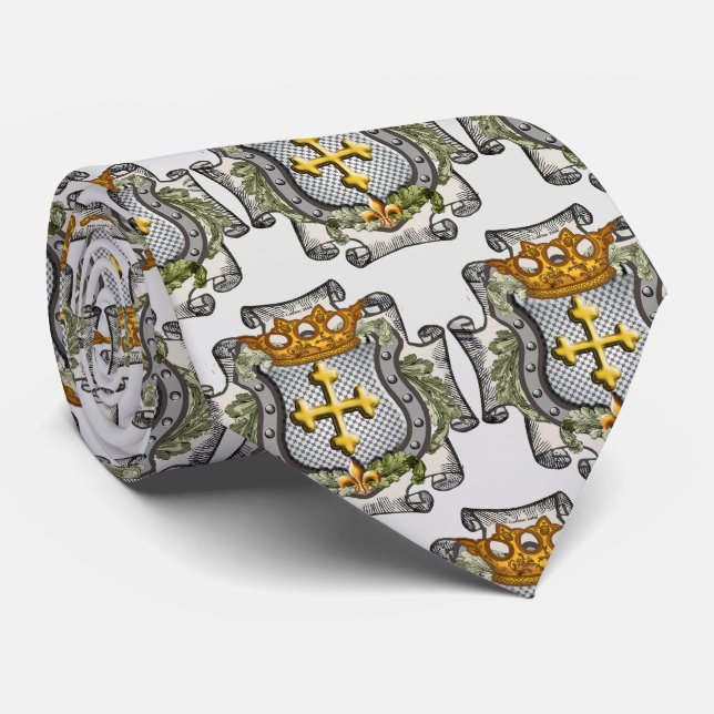 Royal Crown  Shield  Neck Tie (Rolled)
