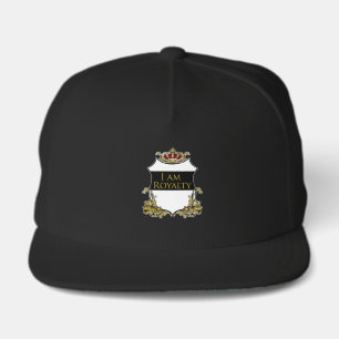 Royal Crown Shield Streetwear Luxury Gold Quote Snap Back Hat