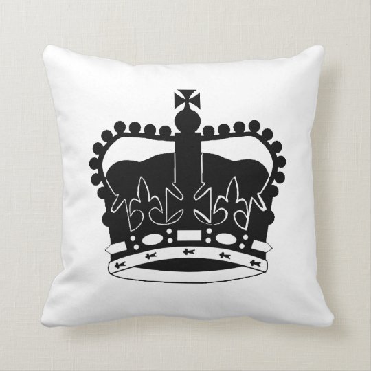 Royal Crown silhouette pillow Queen Elizabeth II | Zazzle.com