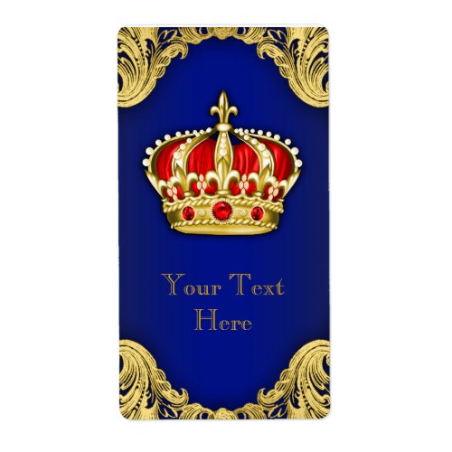 Royal Crown Wine Bottle Label