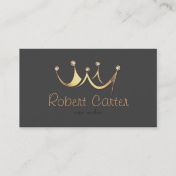 Royal Crown Wine Maker Taster Winery Sommelier Business Card by paplavskyte at Zazzle