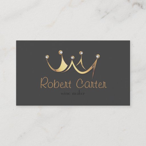 Customizable Royal Crown Wine Maker Taster Winery Card Business Card Template