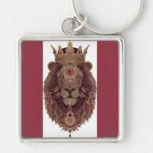 Royal crowned lion art