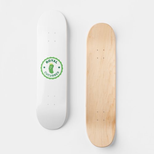 Royal cucumber smiling vegetable green cartoon  skateboard