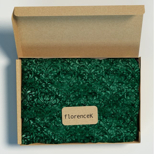 Royal Damask Crushed Velvet Deep Emerald Green Wrapping Paper (Royal Damask Crushed Velvet Deep Emerald Green Wrapping Paper)