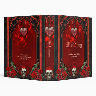 Royal darkness, a gothic heart and skull. 3 ring binder