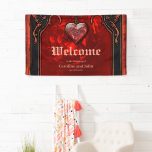 Royal darkness, a gothic heart and skull. banner