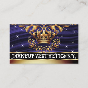 Royal Deluxe Golden Crown Ornament Luxury Chic  Business Card