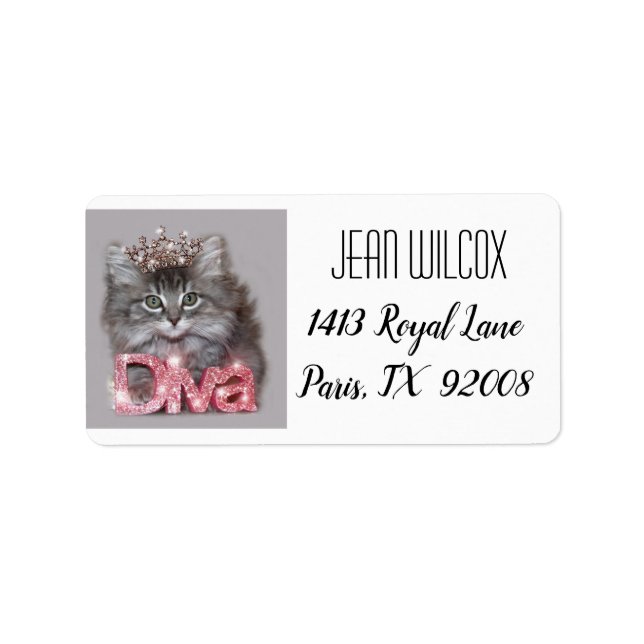 “Royal Diva Cat”  Label (Front)