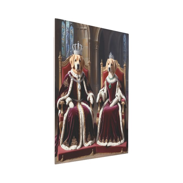 Royal Dog Duo Regal King and Queen Canine Art (3/4)
