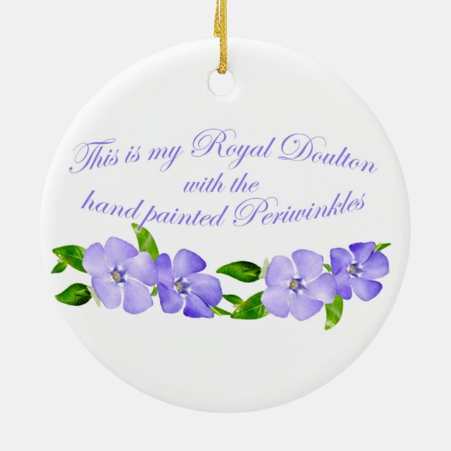 Royal Doulton Periwinkles Ceramic Ornament (Back)