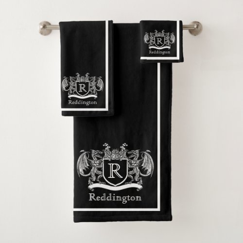 Royal Dragon Crest Bath Towel Set