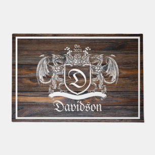 Royal Dragon Crest Door Mat
