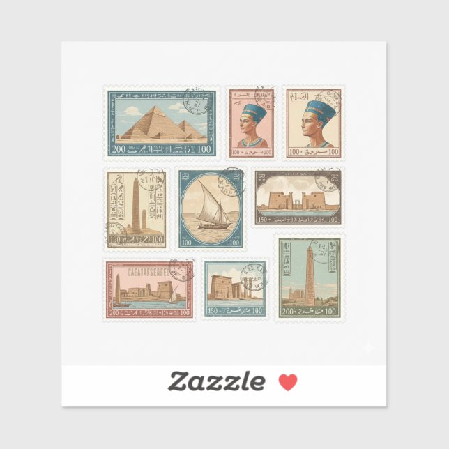 Royal Egypt Stamp Collection Sticker (Sheet)