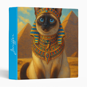 Royal Egyptian Pharaoh Cat in Desert               3 Ring Binder