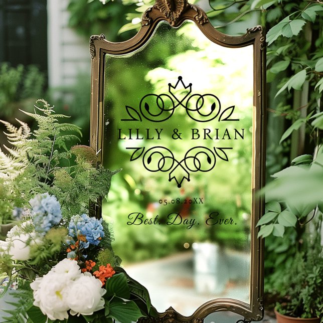 Royal, Elegant, "Best-Day-Ever" Wedding Window Cling (Creator Uploaded)