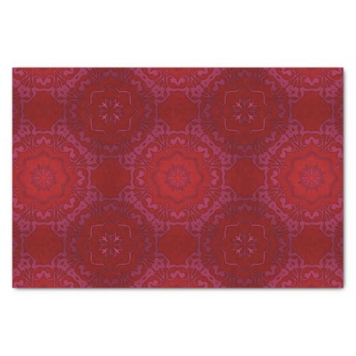 Royal Elegant Classic Luxury Red Damask Pattern Tissue Paper