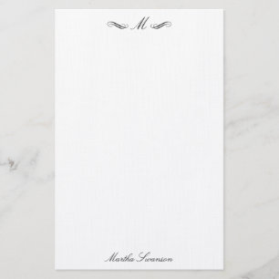 Royal Elegant Luxury Classic Black Personalized Stationery