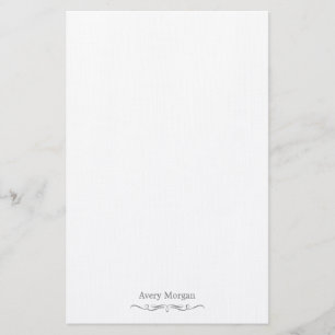 Royal Elegant Luxury Smokey Grey Personalized Stationery